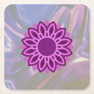 EENVOUDIGE KLEURRIJKE MODERNE CADEAU DOCHTER ZUSTE VIERKANTE KARTONNEN ONDERZETTER