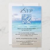 Eenvoudige Kleurrijke Strand QR Trouw Uitnodiging (Achterkant)