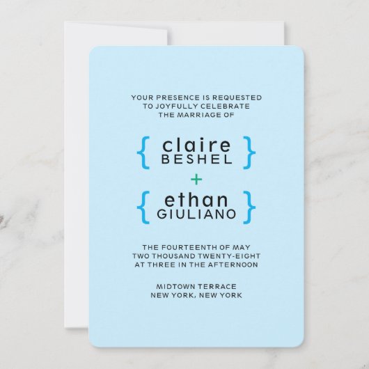 Eenvoudige Kleurrijke Uitnodiging (Voorkant)