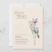 Eenvoudige Kleurrijke Wilde Bloemen Plot Twist Tro Save The Date (Voorkant)