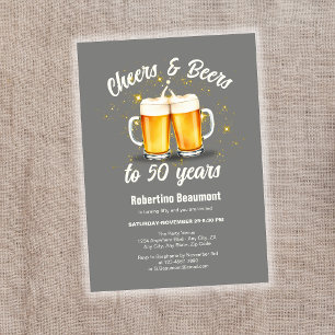Eenvoudige Klevende Brillen Proost Bieren tot 50 J Kaart
