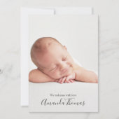 Eenvoudige Koe van de Waterverf van de Baby over d Aankondiging (Voorkant)