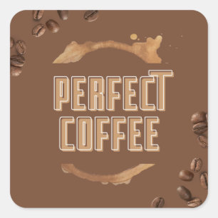 Eenvoudige koffieliefhebber   koffie is mijn liefd vierkante sticker
