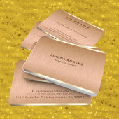 Eenvoudige, koperbruine en gouden metallic textuur visitekaartje