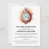 Eenvoudige Koppel Bruiloft om 12 uur 's middags Kaart (Voorkant)