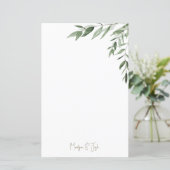 Eenvoudige Koppel Script Namen Foliage Bruiloft (Staand voorkant)