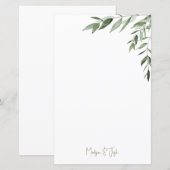 Eenvoudige Koppel Script Namen Foliage Bruiloft (Voorkant / Achterkant)