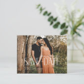 Eenvoudige koppeling van foto's opslaan Datum Aankondigingskaart (Staand voorkant)