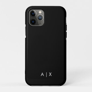 Eenvoudige koppelnaam gemonogrammeerd iPhone 11 pro hoesje