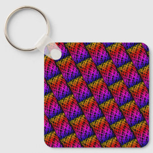 Eenvoudige krabbel Half drop Zwarte achtergron Sleutelhanger