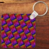 Eenvoudige krabbel | Half drop | Zwarte achtergron Sleutelhanger (Achterkant)