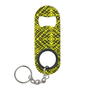 Eenvoudige krabbel   Spiegeltegel   Geel   Mini Flessenopener