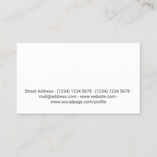 Eenvoudige, krachtige leeuwenkapafdekking voor die visitekaartje (Achterkant)