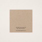 Eenvoudige Kraft Circle Study Earring Display Hold Vierkante Visitekaartjes (Achterkant)