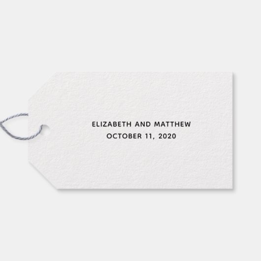 Eenvoudige kraft dank u. Rustiek huwelijkscadeau l Cadeaulabel (Achterkant Horizontaal)