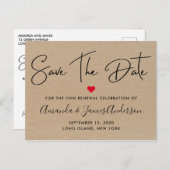 Eenvoudige Kraft huwelijksbelofte vernieuwing save Briefkaart (Voorkant / Achterkant)