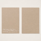 Eenvoudige kraft oorbel display kaart (Voorkant /achterkant)