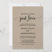 Eenvoudige kraftkalligrafie Niets Fancy Kaart (Voorkant)