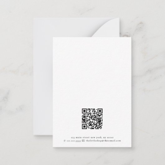 Eenvoudige krans voor kleine bedrijven vakantie da notitiekaartje (Achterkant)