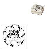 Eenvoudige krans voorbij dankbaar dank u 	rubberstempel (Gestempeld)
