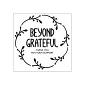 Eenvoudige krans voorbij dankbaar dank u 	rubberstempel (Afrduk)