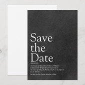 Eenvoudige krijtbord Save the Date-definitie Kaart (Voorkant / Achterkant)