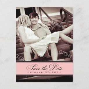 Eenvoudige kroonluchter Save the Date Photo Briefk Aankondigingskaart