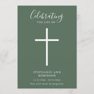 Eenvoudige Kruis Begrafenis Wijze Groene Orde van  Programma