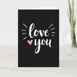 Eenvoudige Kwaststreek Liefde Kaart