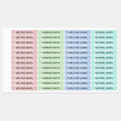 Eenvoudige labels voor kleurenpatroon (Vel)