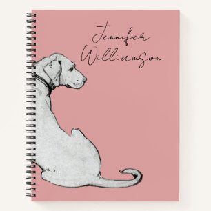 Eenvoudige labrador Dog Art, aangepast Notitieboek