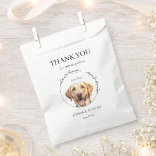 Eenvoudige labrador retriever hond bruiloft dank u bedankzakje