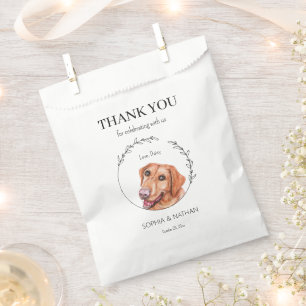 Eenvoudige labrador retriever hond bruiloft dank u bedankzakje