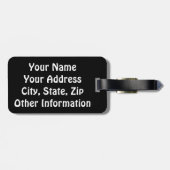 Eenvoudige lachende piratenschedel met uw aangepas bagagelabel (Achterkant horizontaal)