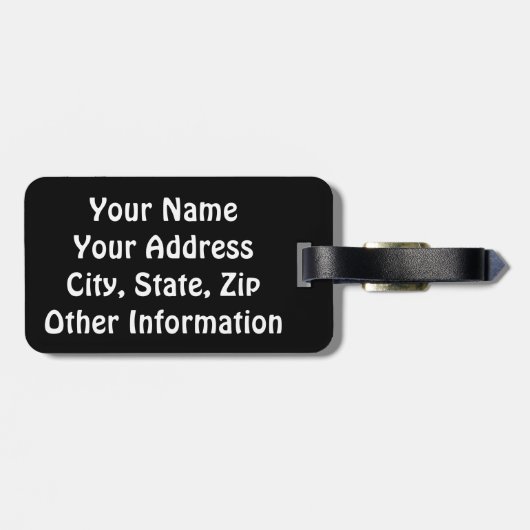 Eenvoudige lachende piratenschedel met uw aangepas bagagelabel (Achterkant horizontaal)