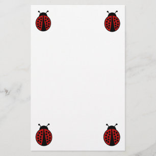 Eenvoudige ladybug-ontwerpkantoorbenodigdheden briefpapier
