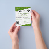 Eenvoudige landschapsarchitectuur van de zorg van  flyer (Hand)