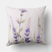 Eenvoudige Lavendel Bloem Bruiloft Persoonlijk Kussen (Achterkant)