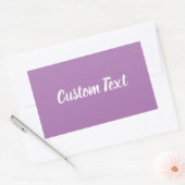 Eenvoudige Lavendel met White Script Text Sjabloon Rechthoekige Sticker (Envelop)