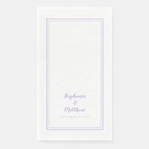 Eenvoudige Lavendel Moderne Minimalistische Trouwd Servet