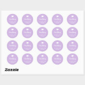 Eenvoudige Lavendel Mortel Board Modern Afstuderen Ronde Sticker (Vel)
