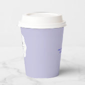 Eenvoudige Lavendel & Paarse Business Logo Custom Papieren Bekers (Links)