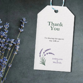 Eenvoudige Lavendel Trouw Dank Geschenklabels Cadeaulabel