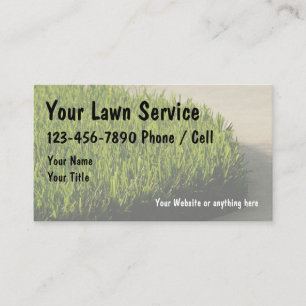 Eenvoudige Lawn Mowing Services Visitekaartje