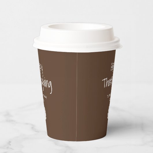 Eenvoudige Leaf Modern Family Thanksgiving Papieren Bekers (Rechts)