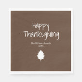 Eenvoudige Leaf Modern Family Thanksgiving Servet (Voorkant)