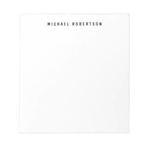Eenvoudige Leesbare Naam Elegante Minimalistische  Notitieblok