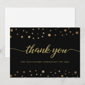 Eenvoudige legant Dank u de Bedrijfsnaam van het M Feestdagenkaart (Voorkant / Achterkant)