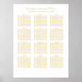 Eenvoudige legant Gold Wedding Seating Chart | POS Poster (Voorkant)