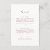 Eenvoudige legant Roos Gold-uitbreidingskaart Informatiekaartje (Voorkant)